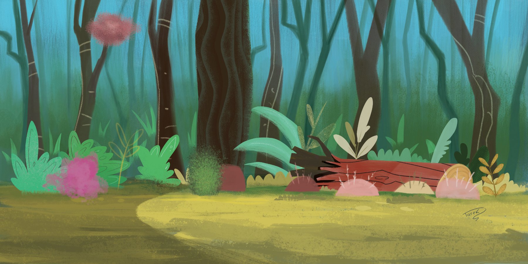 Forest background, day