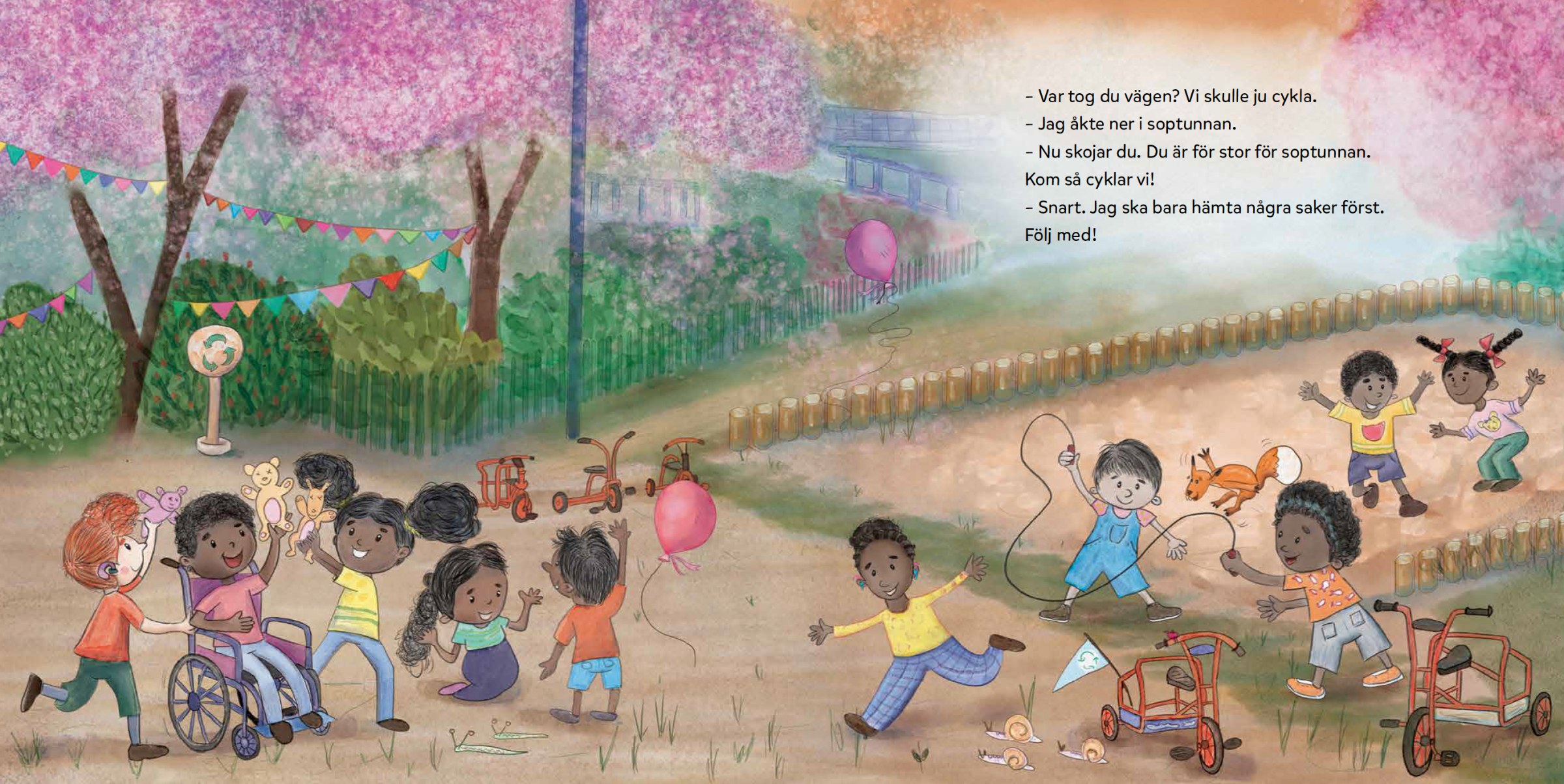 Children playing together in the park