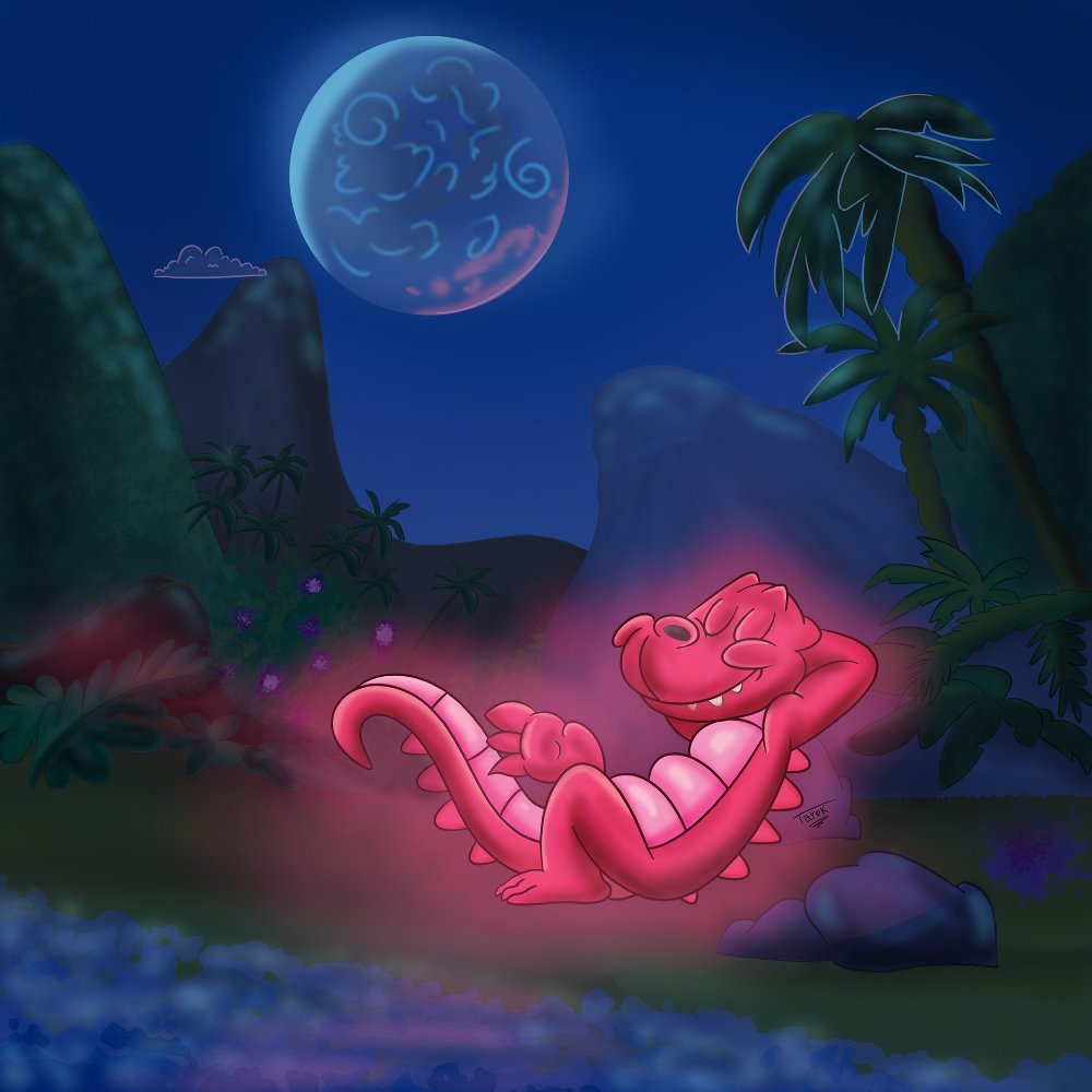 Crocodile at night
